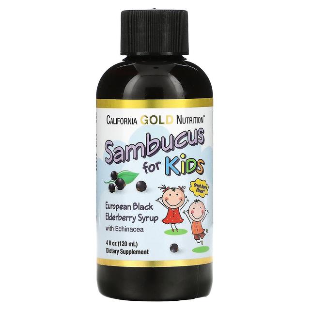 California Gold Nutrition, Children Sambucus Elderberry Syrup, 4 fl oz (120 ml) on Productcaster.