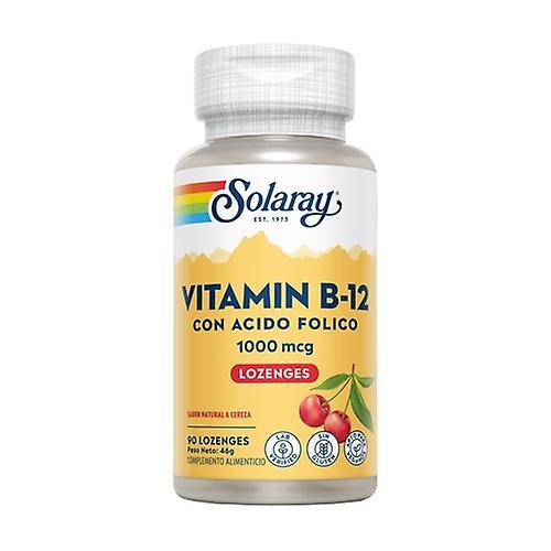 Solaray Vitamín B-12 s kyselinou listovou 90 Sublingválne pilulky s obsahom 1000 μg (čerešňa) on Productcaster.