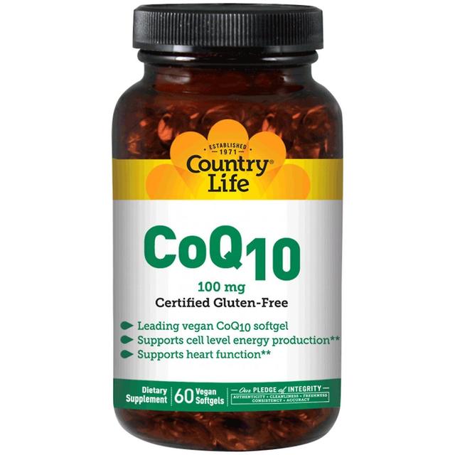 Country Life, CoQ10, 100 mg, 120 Vegan Softgels on Productcaster.