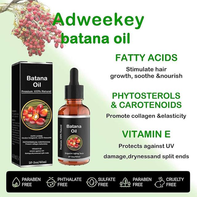 2pcs Batana Oil Organic For Healthy Hair Growth Natural Anti Hair Loss Care on Productcaster.