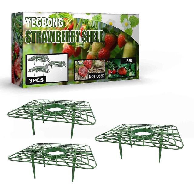 3 Pc Sturdy Strawberry Supports Quick And Easy To Use Strawberry Support With 4 Leg Adjust Strawberry Supports Stand Balcony Vegetable Rack Protection on Productcaster.