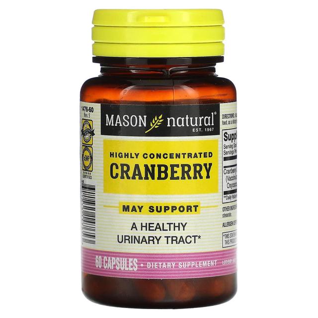 Mason Natural, Highly Concentrated Cranberry, 60 Capsules on Productcaster.