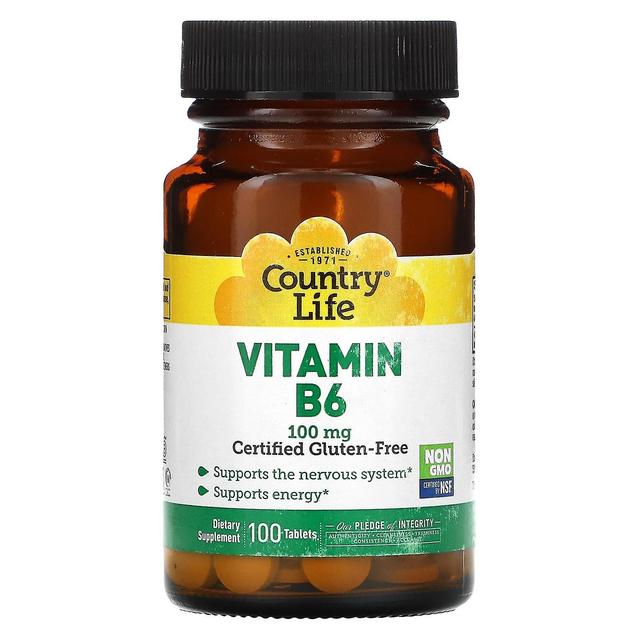 Country Life, Vitamin B6, 100 mg, 100 Tablets on Productcaster.