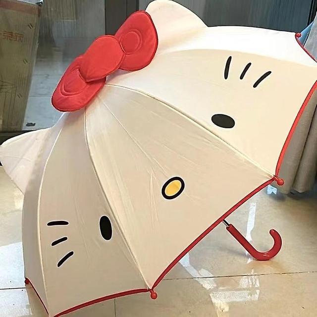 Duqi Sanrio Hej Kitty Paraply Barn \ 's Paraply Flickor \' Dagis Elever \' Söt Flicka Hjärta Tecknad Japansk Solar Paraply HelloKitty on Productcaster.