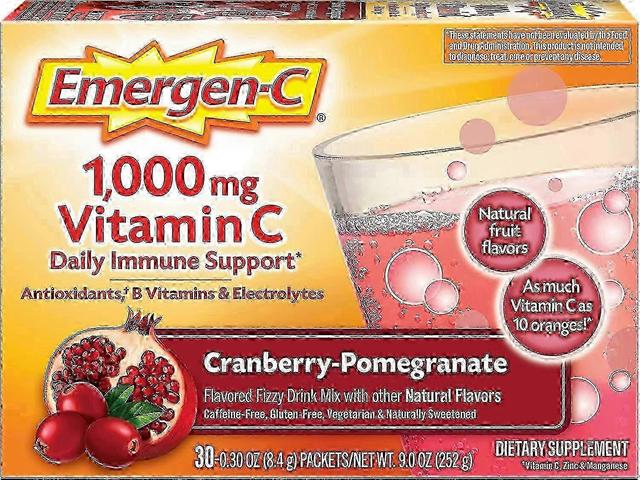 Emergen-c 1000 mg vitamín c, brusnicový granátové jablko, 30 EA on Productcaster.