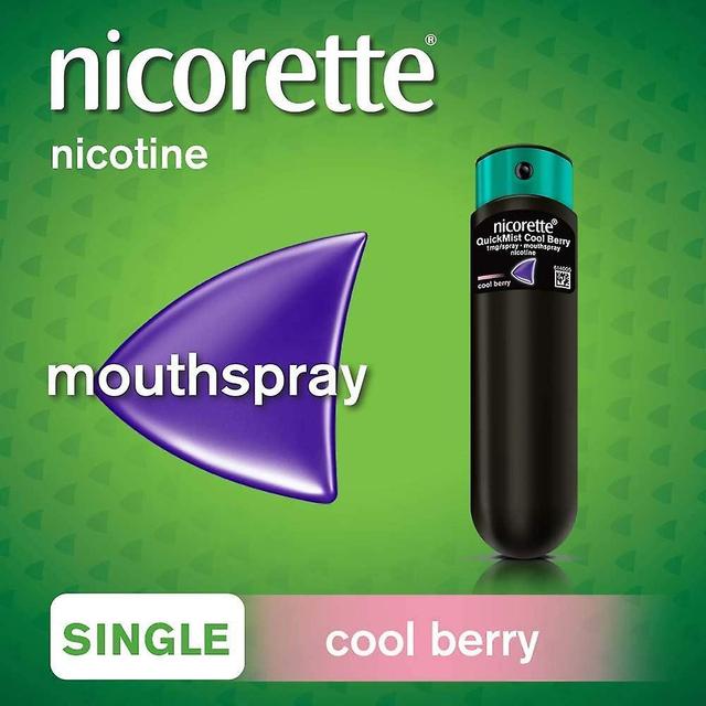 Nicorette QuickMist Mouthspray Cool Berry 1mg/Spray Single on Productcaster.