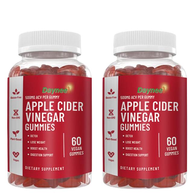 60ct Apple Cider Vinegar Gummies For Natural Weight Loss, Boost Metabolism, And Support Digestive Health 2PCS on Productcaster.