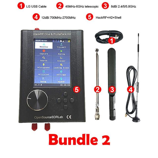 Bimirth New Assembled Hackrf Portapack H2 Hackrf One 1mhz To 6ghz Sdr With Mayhem 1.8.0 Firmware Flashed Bundle 2 on Productcaster.