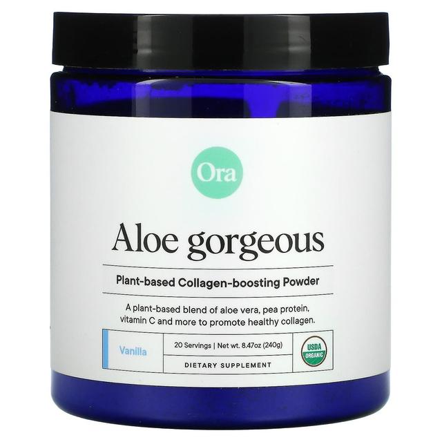 Ora, Aloe Gorgeous, Polvere d'amplificazione del collagene a base vegetale, Vaniglia, 8,47 oz (240 g) on Productcaster.