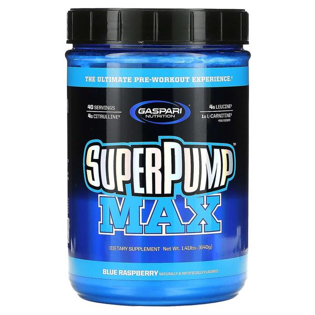 Gaspari Nutrition, SuperPump Max, Blå hallon, 1.41 lbs (640 g) on Productcaster.