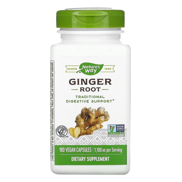 Nature's Way, Ginger Root, 550 mg, 180 Vegan Capsules on Productcaster.