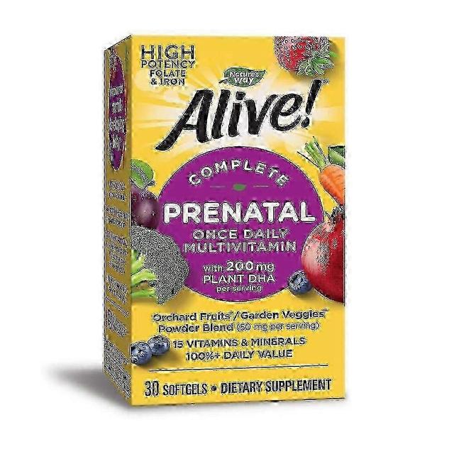 Alive! Prenatal Multivitamin With Plant Dha, Daily Dietary Supplement, Softgels, 30 Ea on Productcaster.