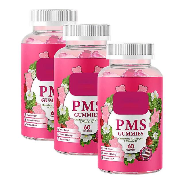 Pack di 3 Complesso Vitamina B6 B1 B12 D Ed Zinco Ed Estratti Botanici PMS Gummies Supplemento on Productcaster.