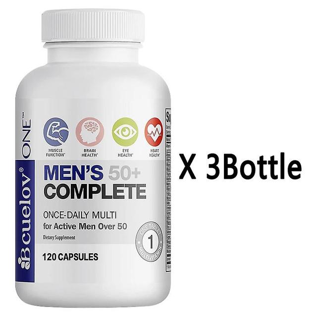 Vorallme Bcuelov Daily Men's 50+ Complete Multivitamin Multimineral - 120 Capsules, Supports Heart, Muscle, Eye, Brain Health 120capsule-3bottle on Productcaster.