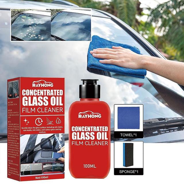 Car Oil Film Cleaner,Con cen trated Glass Oil Film Re mover for Car Cleaning on Productcaster.