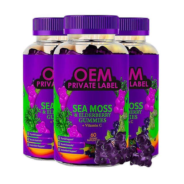 Elderberry Gummies With Vitamin C, Vitamin D And Zinc, Immune Support For Children And Adults*, 60 Gummies 3 pcs on Productcaster.