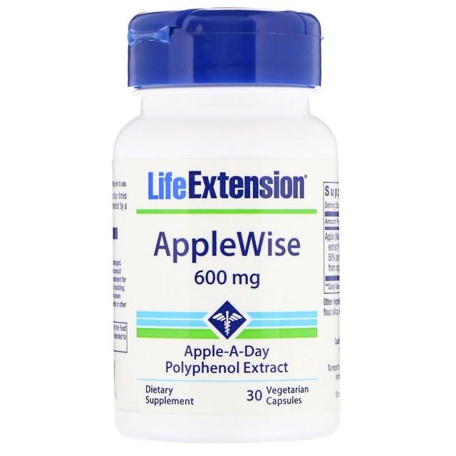 Life Extension, AppleWise, 600 mg, 30 Vegetarian Capsules on Productcaster.