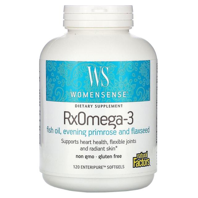 Natural Factors Naturliga faktorer, WomenSense, RxOmega-3, 120 Enteripure Softgels on Productcaster.