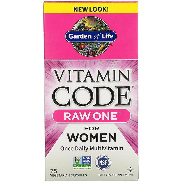 Garden of Life Jardín de la Vida, Código de Vitaminas, RAW One, Una Vez Diario Multivitamínico para Mujeres, 75 Veg on Productcaster.