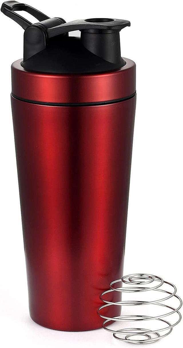 BTCC 25oz Stainless Steel Protein Shaker Bottle with Mixing Ball, Travel Cup Suitable for fitness protein Red on Productcaster.