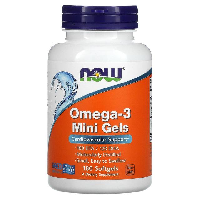 NOW Foods, Omega-3 Mini Gels, 180 EPA / 120 DHA, 180 Kapsułki żelowe on Productcaster.