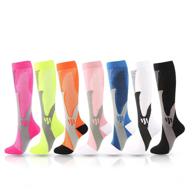 Dewenwils Dww-7 Paires De Chaussettes De Compression Pour Homme Et Femme (s/m) Parfaites Pour Le Jogging, Le Sport, La Course, L'avion, La Randonn... on Productcaster.