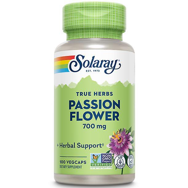 Solaray passion flower aerial extract 700mg | healthy relaxation & focus support | may help calm mental chatter & restlessness 100 vegcaps on Productcaster.