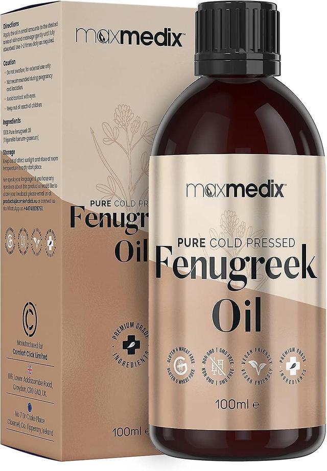 Maxmedix Fenugreek Oil 100ml - Pure Cold Pressed Fenugreek Extract Oil for Skin, Body, Nails & Hair on Productcaster.