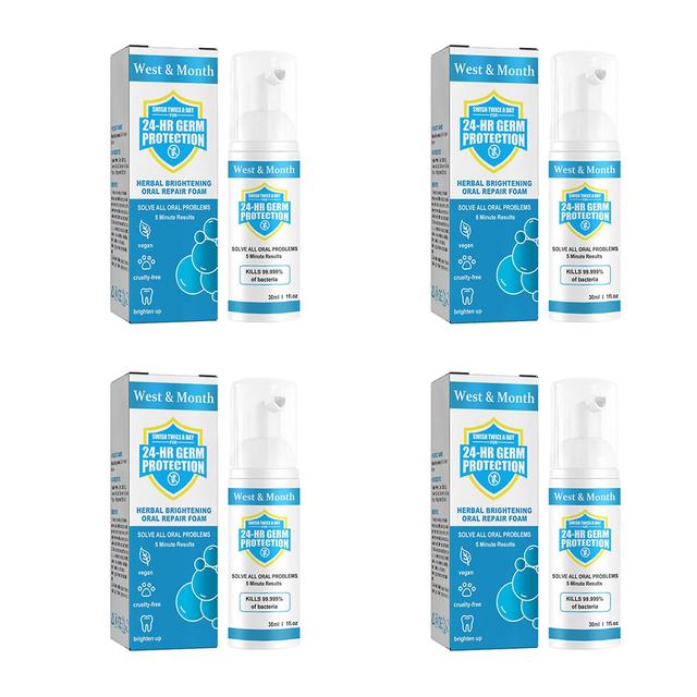 Pure Herbal Super Whitening Teeth & Mouth Repair Foam 4pcs on Productcaster.