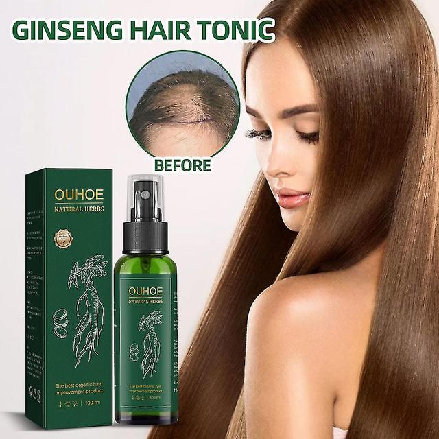 100ml Hair Care Lotion Unisex Ginseng Hair Regrowth Tonic Natural For Men Women on Productcaster.