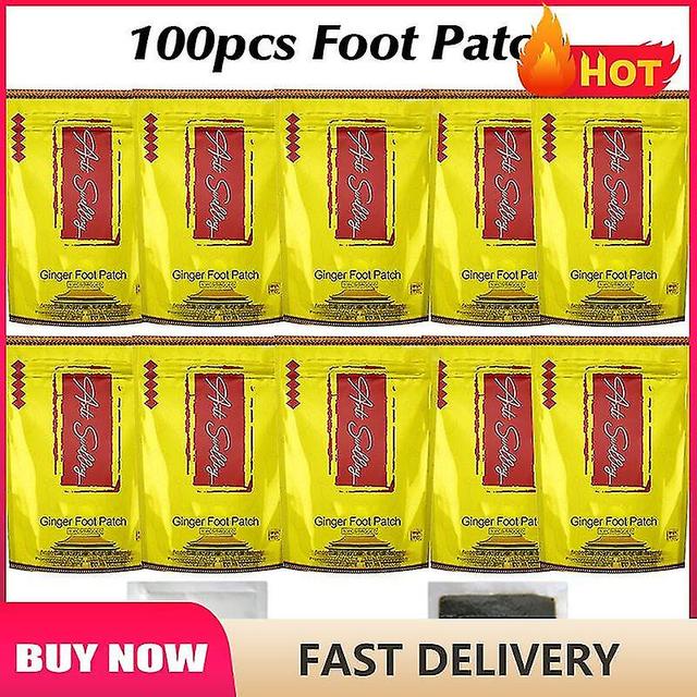 Grace Ginger Wormwood Detox Foot Patches Deep Cleansing Foot Sticker Anti-swelling Body Toxin Detoxification Feet Pad 100-30pcs buy 2 get 1 free on Productcaster.