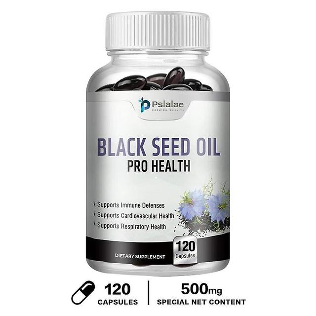 Visgaler Black Seed Oil Capsules - Supports Immune Defense, Cardiovascular Health, And Promotes Respiratory Health 120 Capsules on Productcaster.