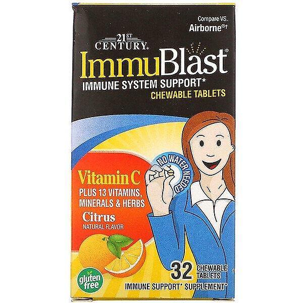 21st Century, ImmuBlast, Cítricos, 32 tabletas masticables on Productcaster.