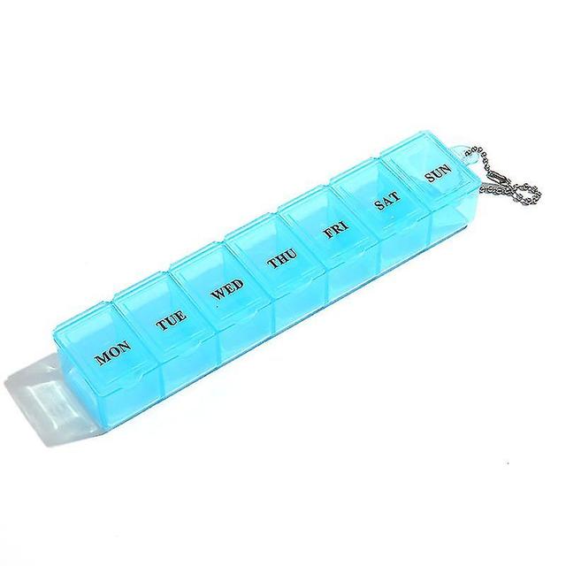 Pill Box Organiser 7 Day One Time A Day Pill Dispenser Storage Case For Medication Supplements Vitamins And Cod Liver Oil(6pcs) on Productcaster.