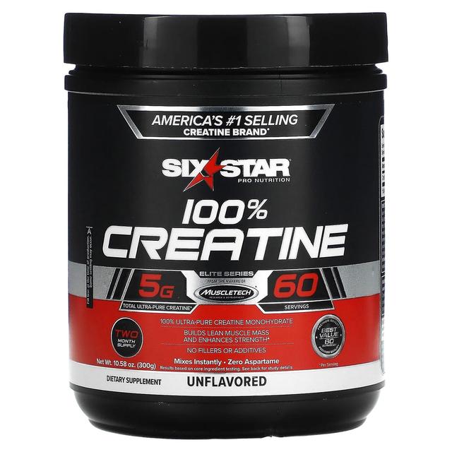 Six Star, 100% Creatine, Unflavored, 10.58 oz (300 g) on Productcaster.