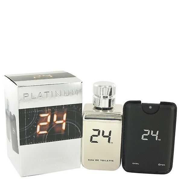 24 Platinum The Fragrance Eau De Toilette Spray + 0.8 Oz Mini Pocket Spray 3.4 Oz For Men on Productcaster.