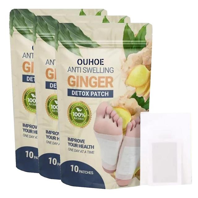 30pcs Detox Pieds Patchs Coussinets Corps Toxines Pieds Minceur Nettoyage En Profondeur À Base de Plantes 2 en 1 on Productcaster.