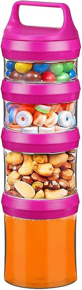 Snack Jars 4-piece Twist Lock Stackable Containers Travel, Formula Travel Container For Storing Milk, Protein Powder, Snacks, Travel Items, Bpa Free(r on Productcaster.