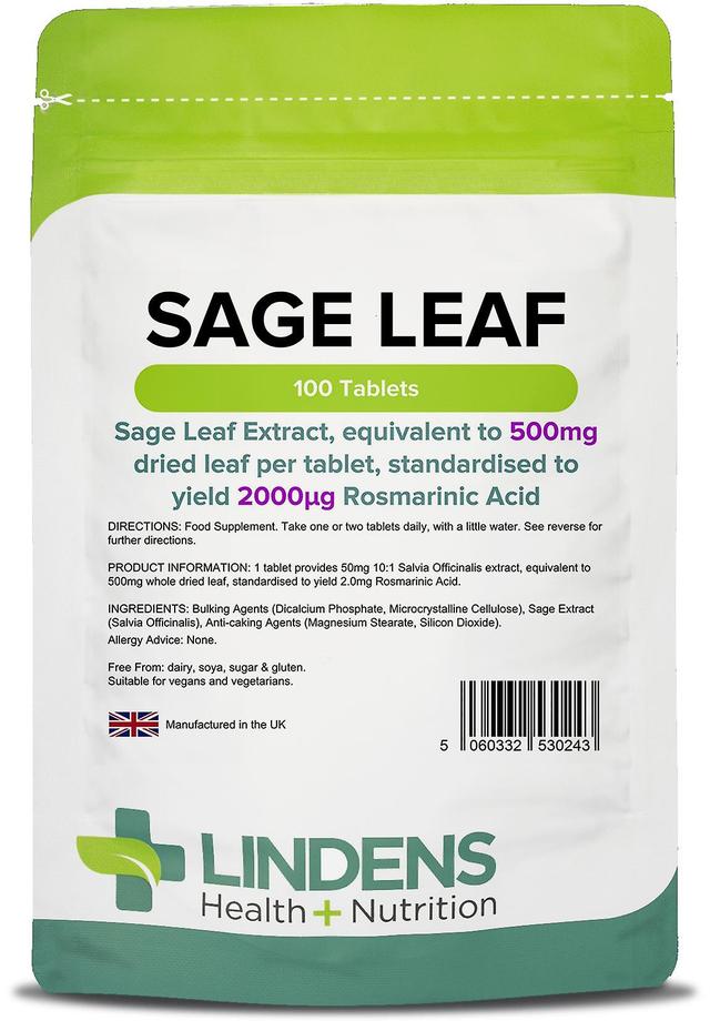 Lindens salvia blad 500mg - 100 tabletter on Productcaster.