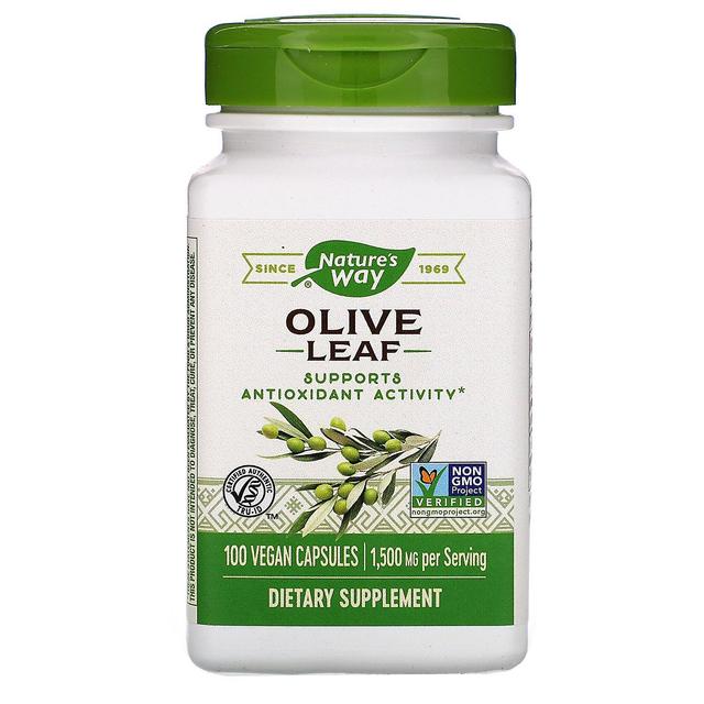 Nature's Way, Folha de Oliveira, 1,500 mg, 100 Cápsulas Veganas on Productcaster.