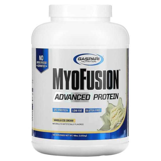 Gaspari Nutrition, MyoFusion, Advanced Protein, Helado de vainilla, 4 lbs (1.81 kg) on Productcaster.