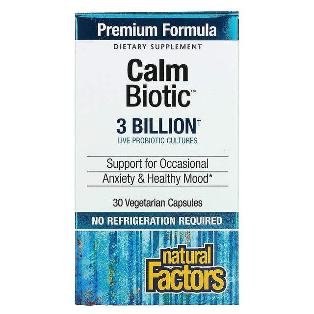 Natural Factors, Calm Biotic, 3 Billion, 30 Vegetarian Capsules on Productcaster.