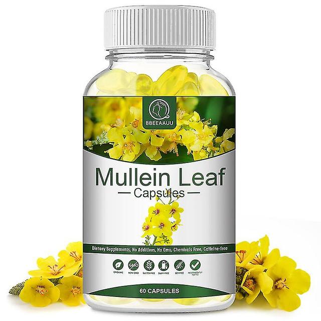 Guoguo Herbal Plant Mullein Capsules Clean The Lungs Protect The Respiratory System Clear Heat & Detox Supports Lung Health 60pcs on Productcaster.