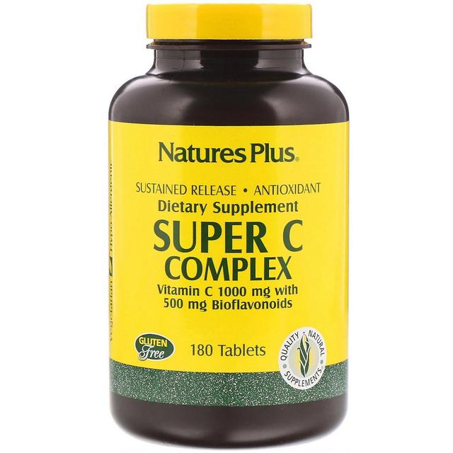 Nature's Plus, Super C Complex, Vitamin C 1000 mg with 500 mg Bioflavonoids, 180 on Productcaster.