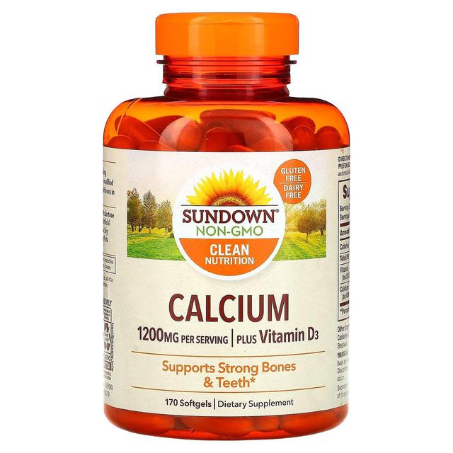 Sundown Naturals, Kalcium Plus Vitamin D3, 600 mg, 170 Softgels on Productcaster.