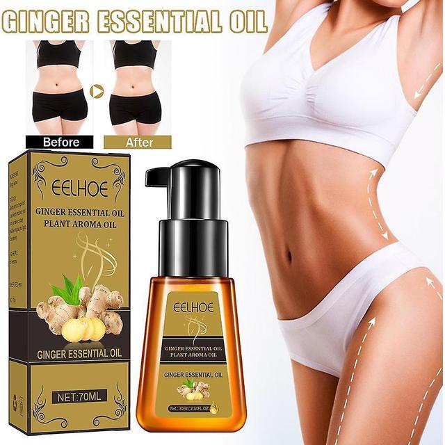 70ml Natural Ginger Oil Slimming Detox Ginger Oil Belly Button Stomach Massage Oil on Productcaster.