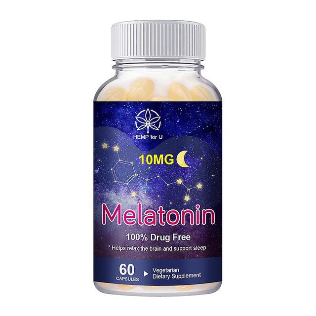 Huamade 10mg Melatonin kapsel Bättre sömn Hjälp sömn tallkottkörtelhormon sömn tillägg Justera reglerna för arbete och vila för vuxna 60pcs on Productcaster.