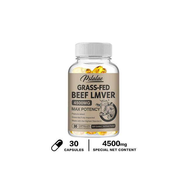 Visgaler Grasgefütterte getrocknete Rinderleberkapseln Natürliches Eisen, Vitamin A, B12 - Resistent gegen neuseeländisches Anbau, keine Hormone od... on Productcaster.