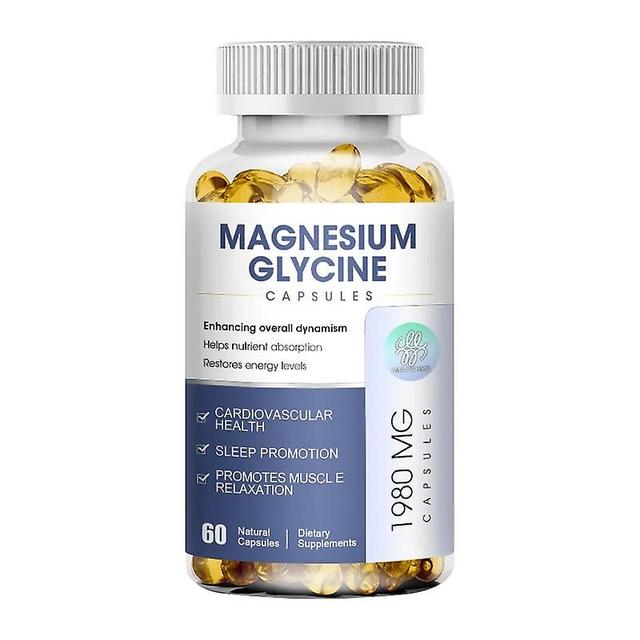 Visgaler Magnesium Glycinate Capsules | 600mg For Normal Sleep, Calm Mood, And Maintains Normal Muscle, Joint, Heart, & Digestive Health 60pcs on Productcaster.