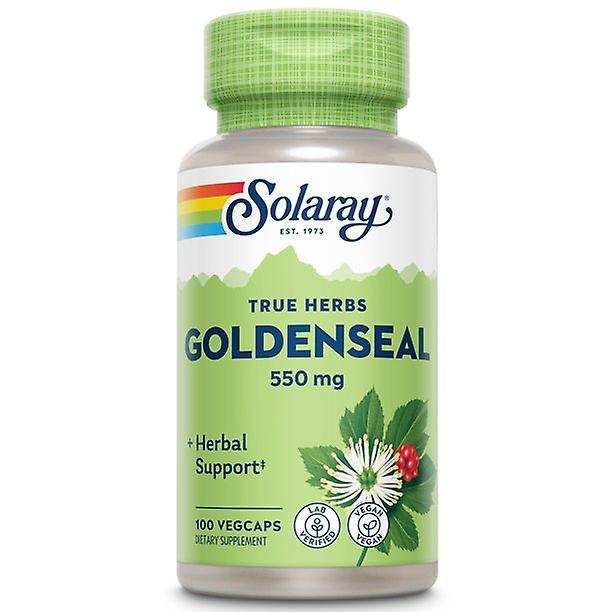 Solaray goldenseal root 550mg | terve ruoansulatus, immuunitoiminta ja hengitystuki | koko juuri 100 vegcaps on Productcaster.